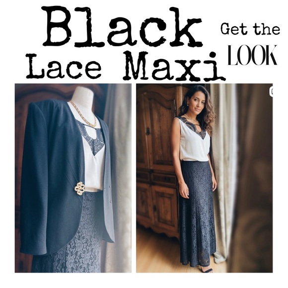 BOUTIQUE Dresses & Skirts - Skirt Maxi / Black Lace